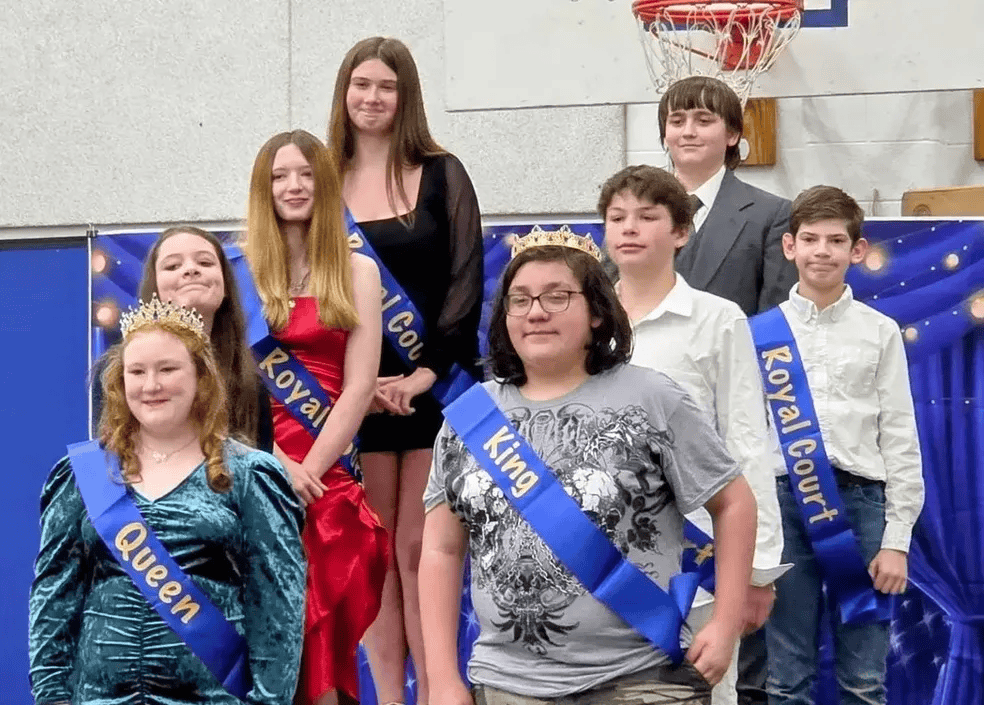 Students celebrating at a CCA school tradition
